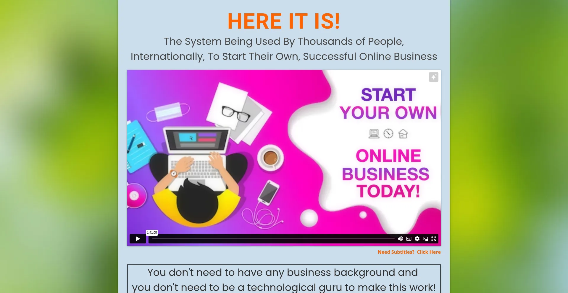Website screenshot of Infosession.online