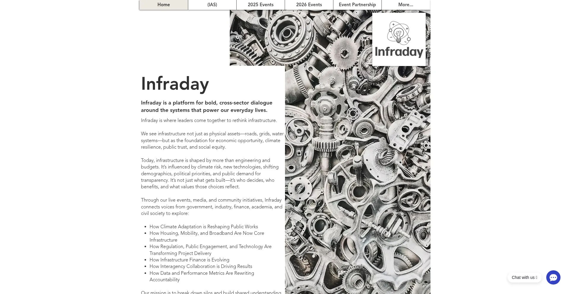 Website screenshot of Infraday.net