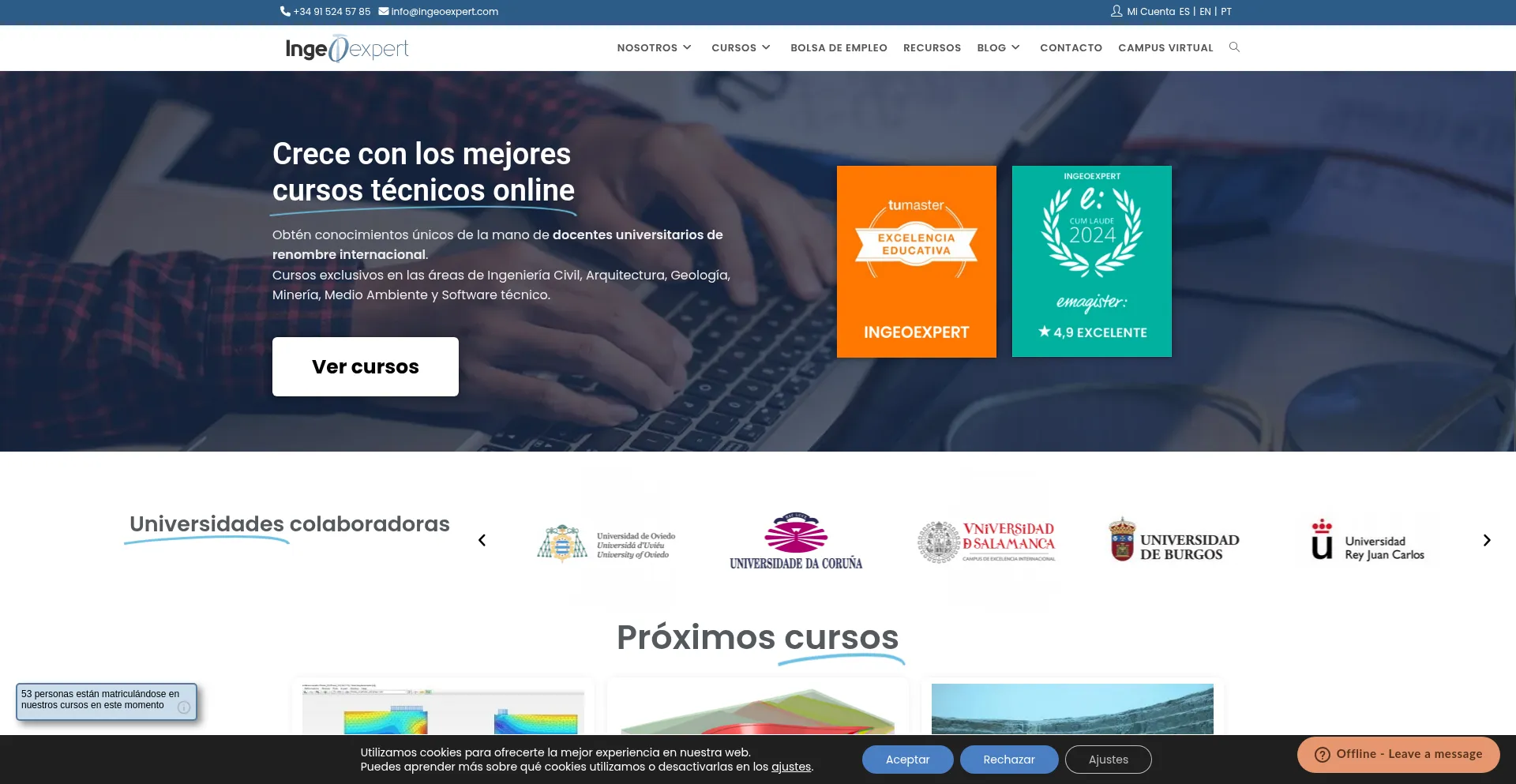 Website screenshot of Ingeoexpert.com