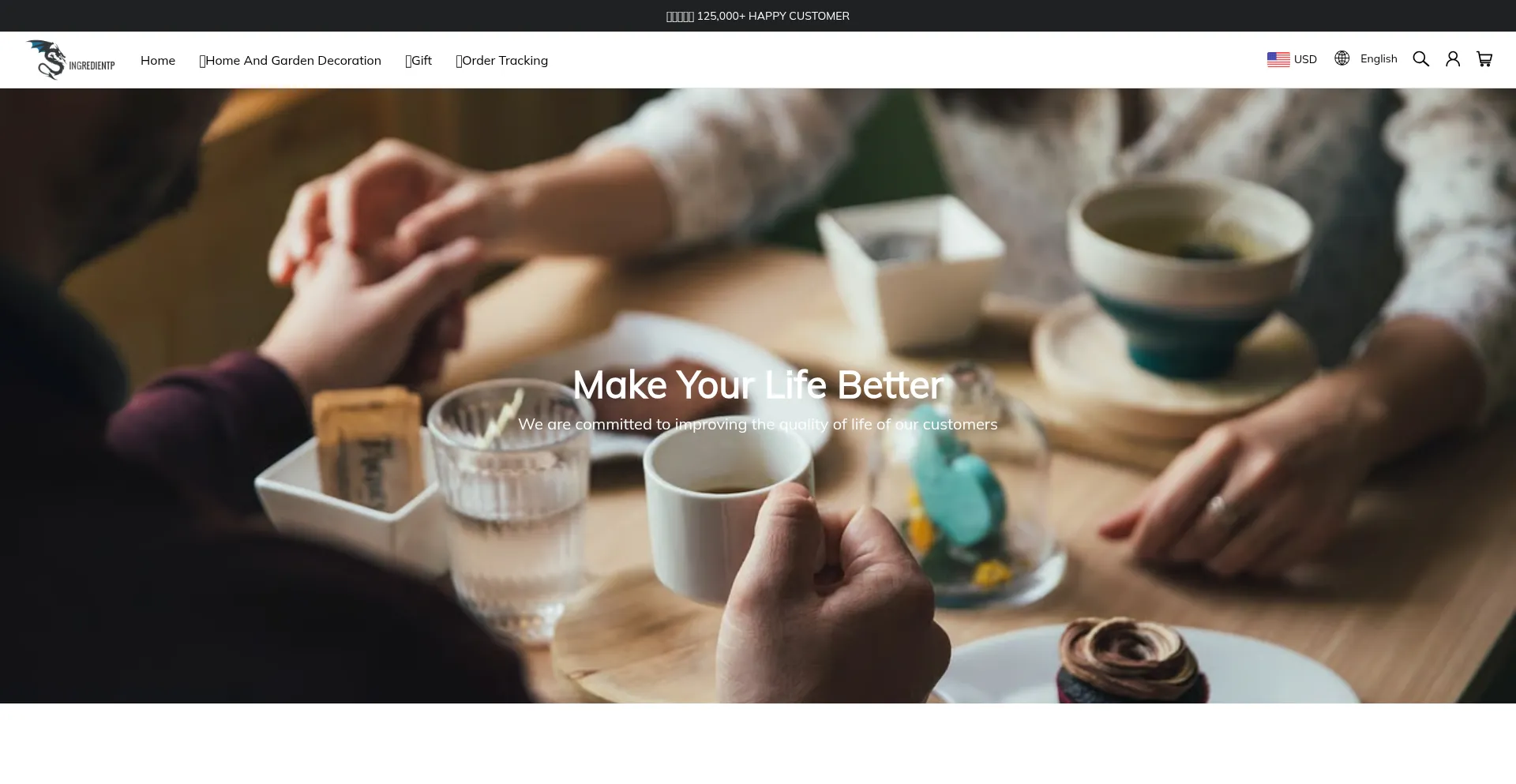 Website screenshot of Ingredientp.com