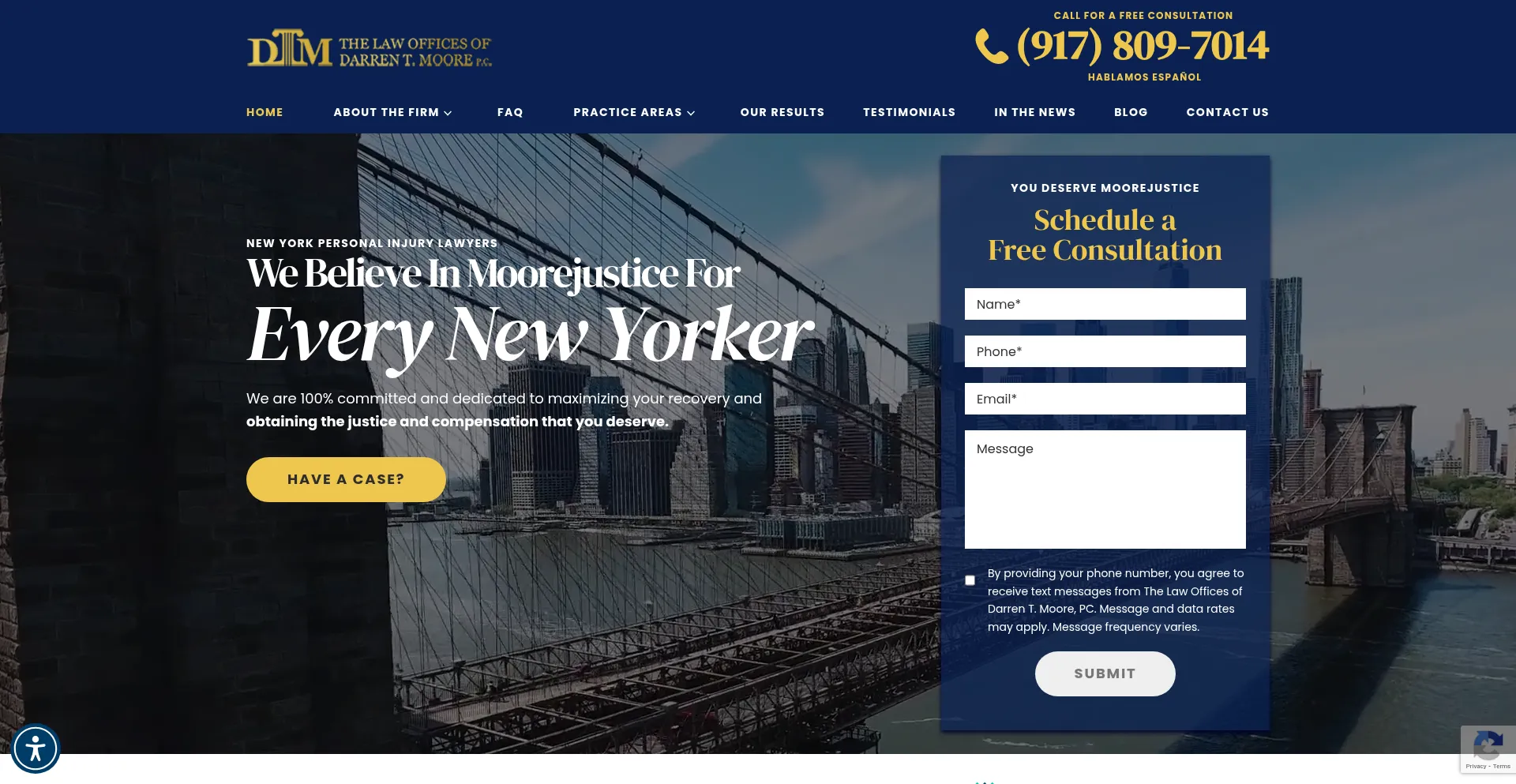 Website screenshot of Injurylawatty.com