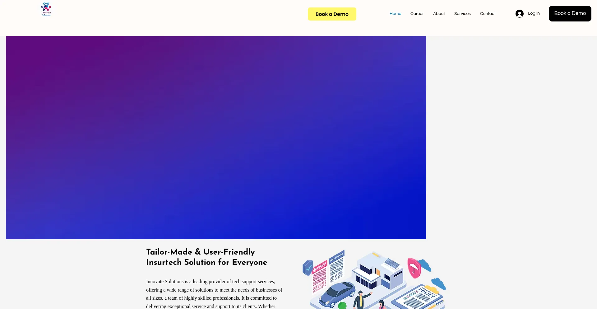 Website screenshot of Innovateesolutions.in