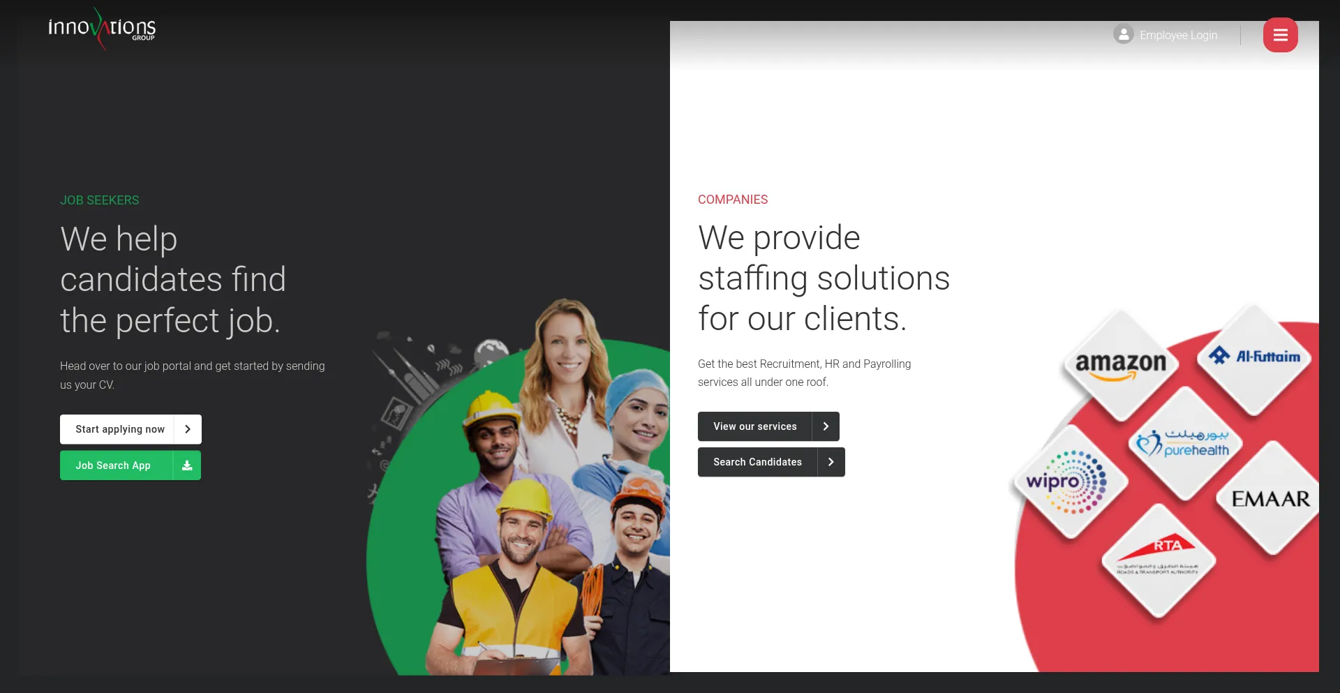 Website screenshot of Innovationuae.com