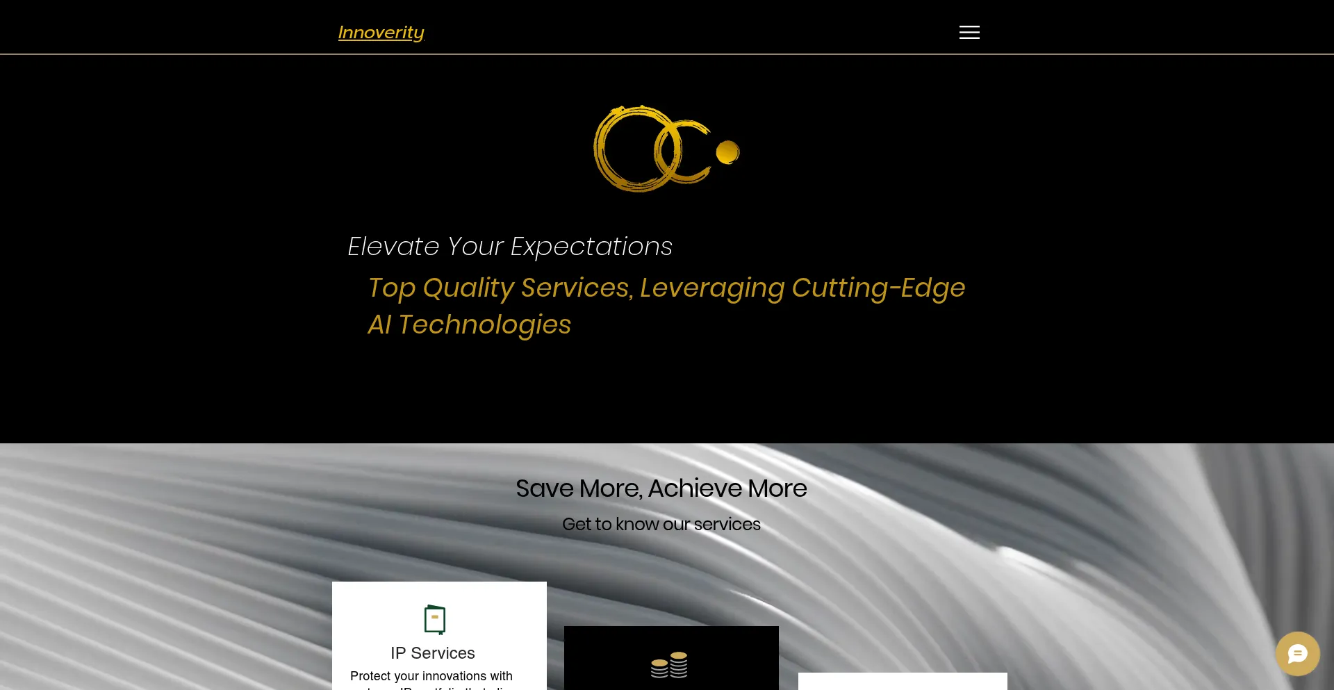 Website screenshot of Innoverity.co