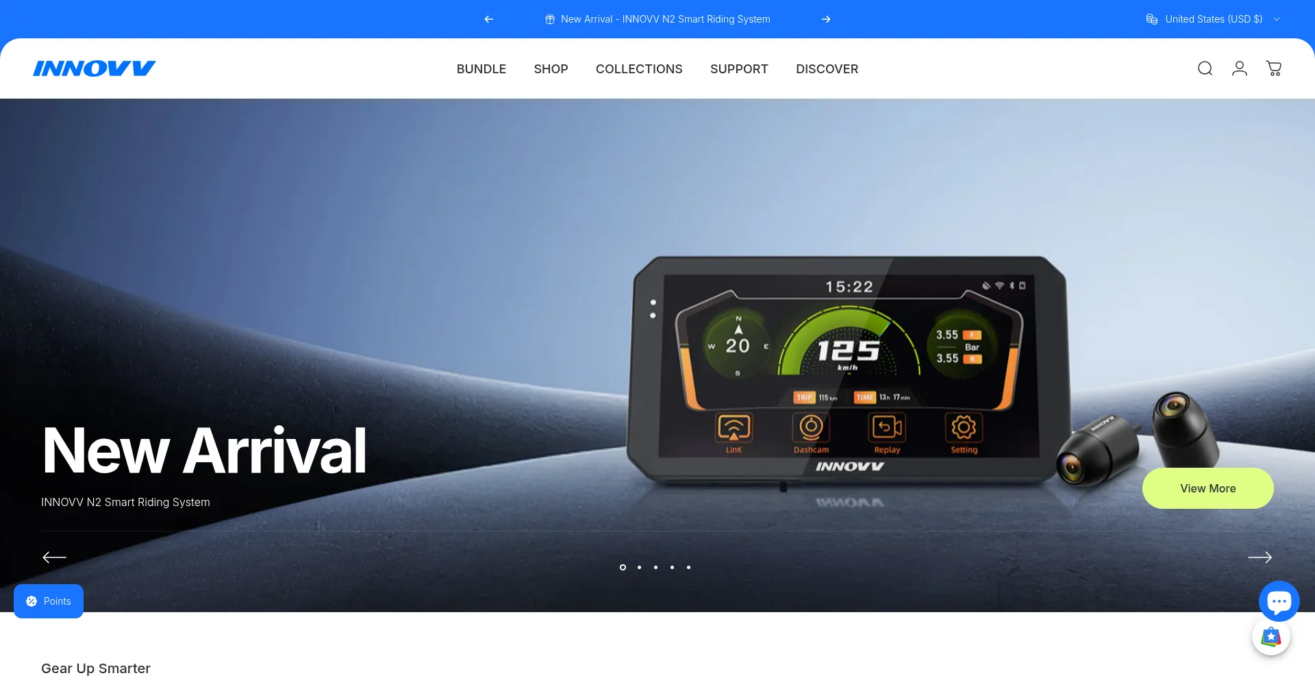 Website screenshot of Innovv.com