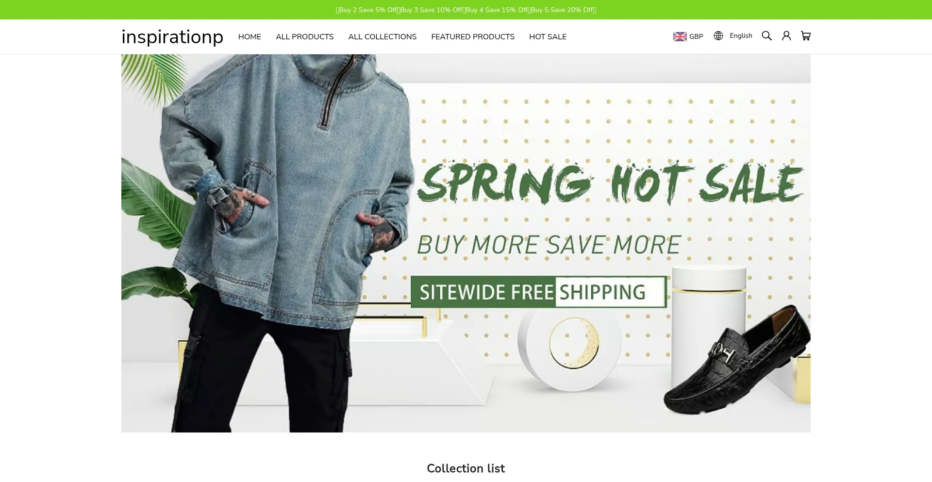 Website screenshot of Inspirationp.com