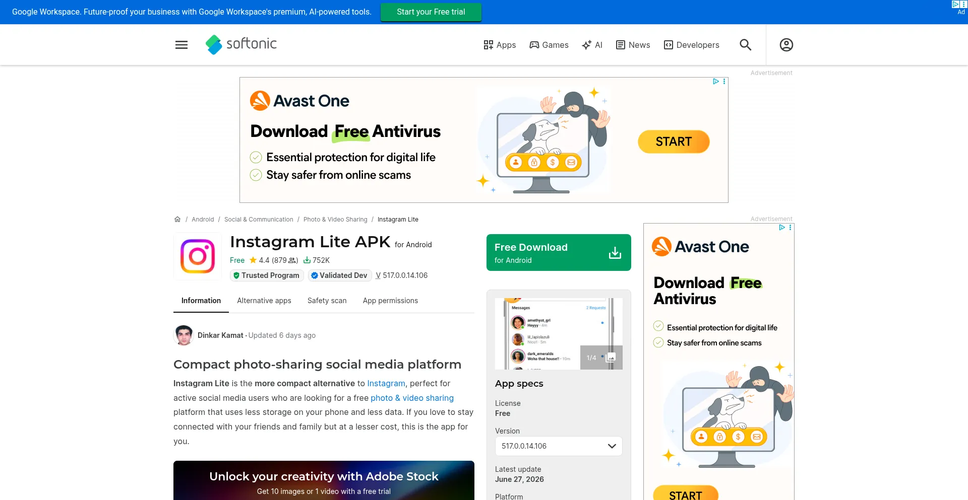 Instagram-lite.en.softonic.com