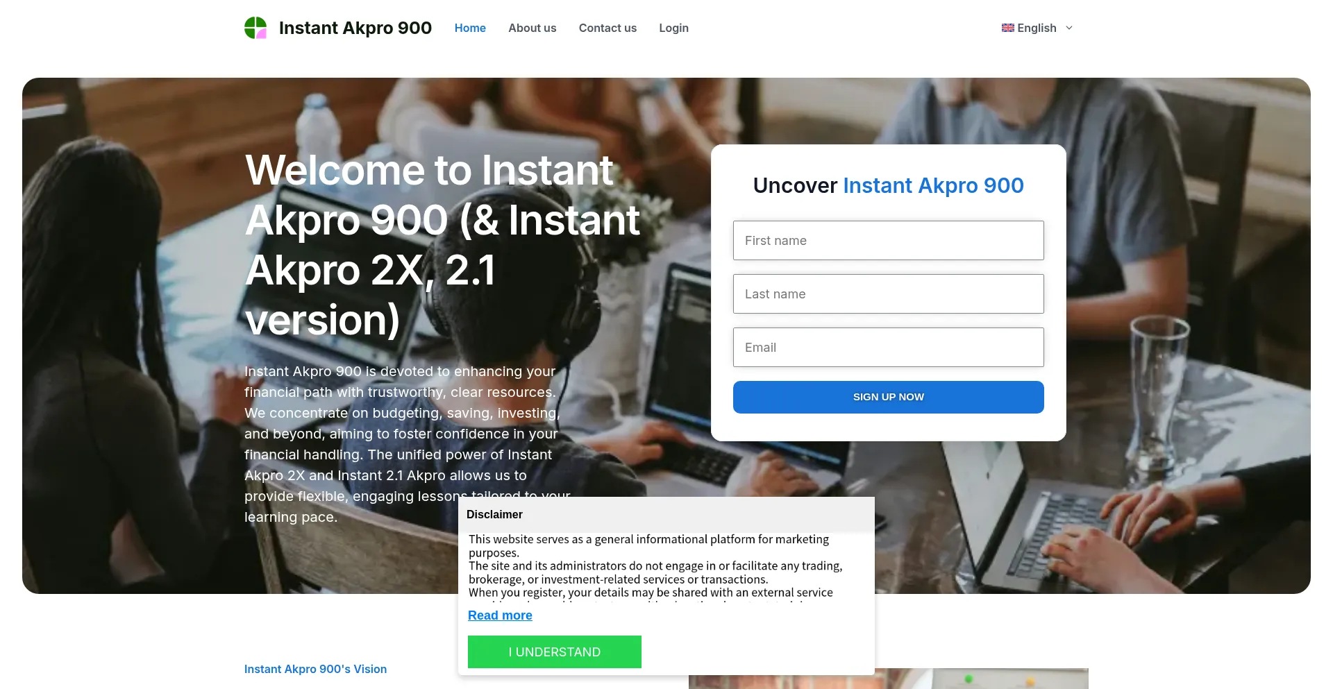 Website screenshot of Instantakpro-platform.com