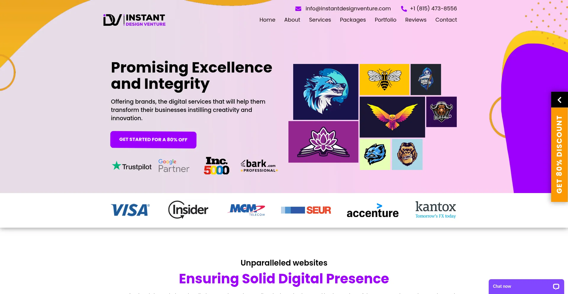 Website screenshot of Instantdesignventure.com