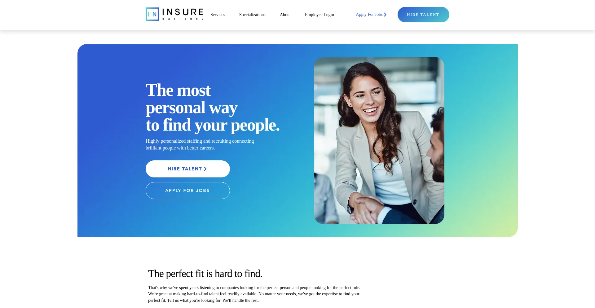 Website screenshot of Insure-national.com