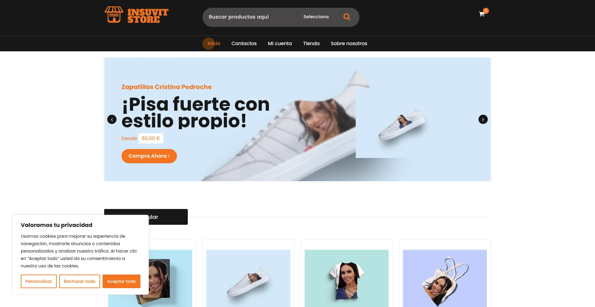 Website screenshot of Insuvit-store.com