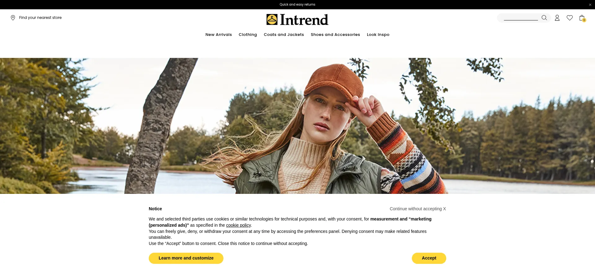 Website screenshot of Intrend.it
