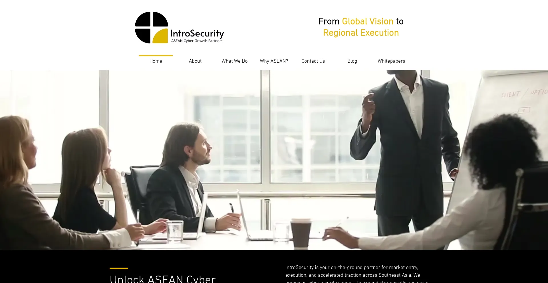 Website screenshot of Introsecurity.com