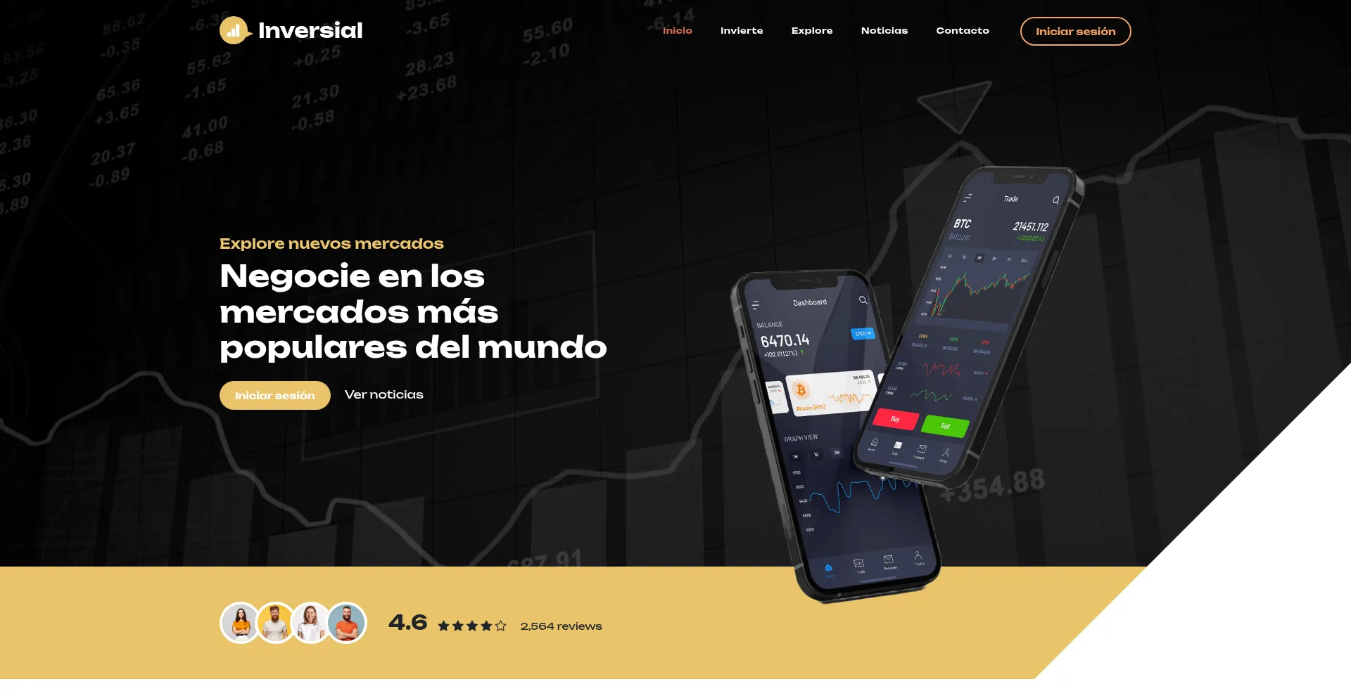 Website screenshot of Inversial.com