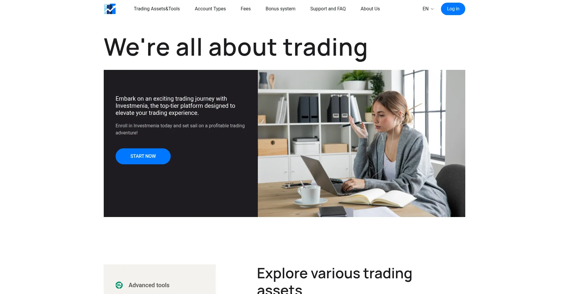 Website screenshot of Investmenia.net