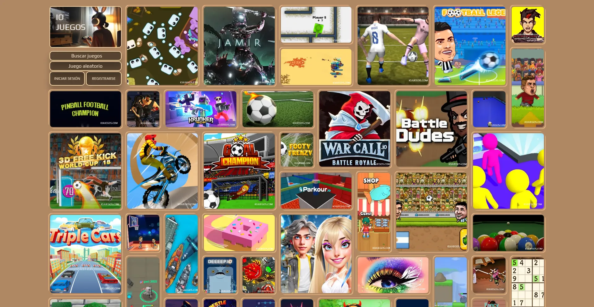 Website screenshot of Iojuegos.com