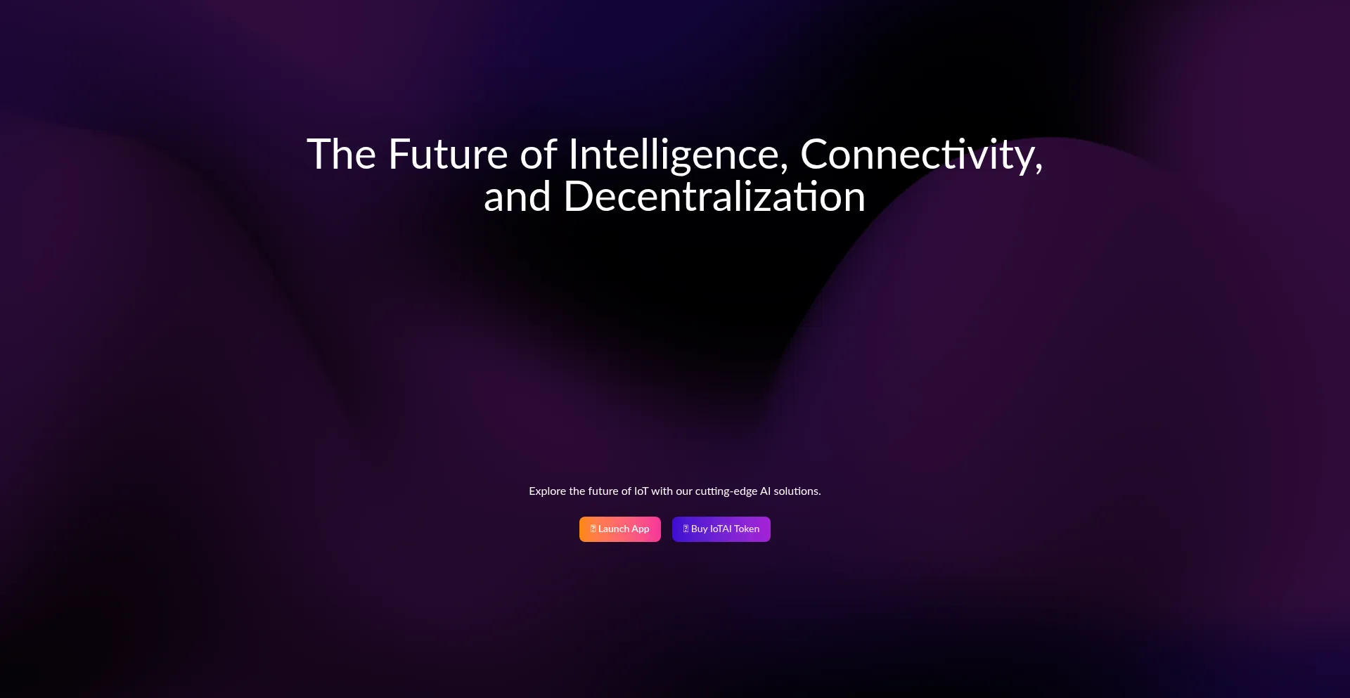 Website screenshot of Iotai.network