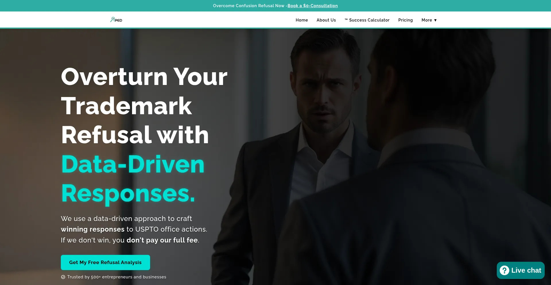 Website screenshot of Ip-ed.com