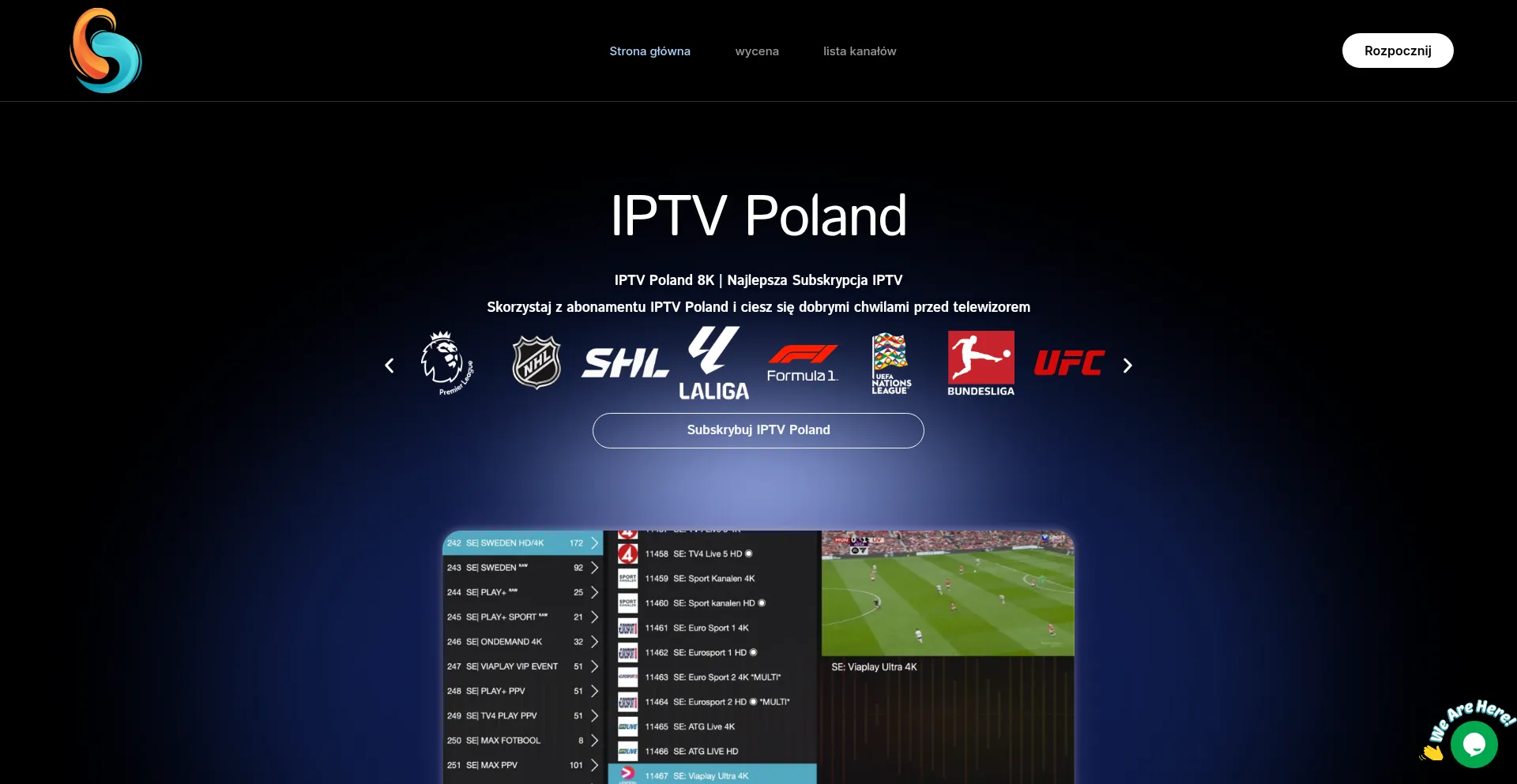 Website screenshot of Iptv-poland.pl
