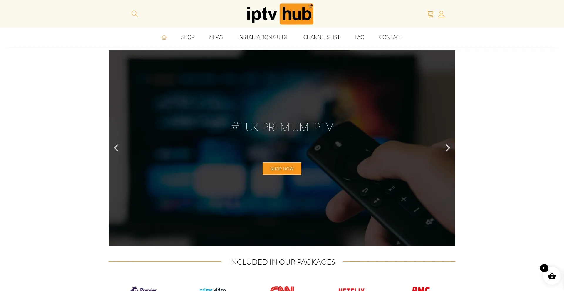 Website screenshot of Iptvhub360.com