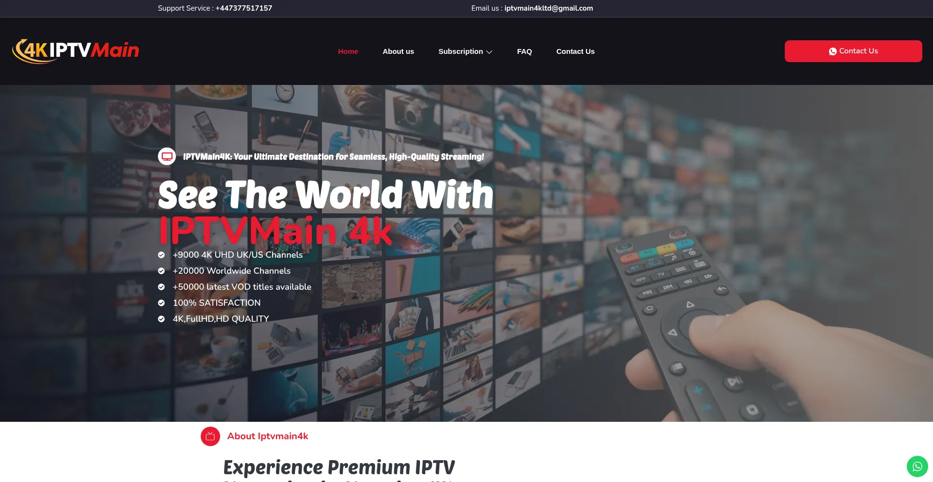 Iptvmain4k.com Screenshot