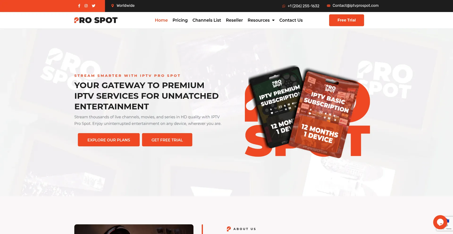 Iptvprospot.com Screenshot