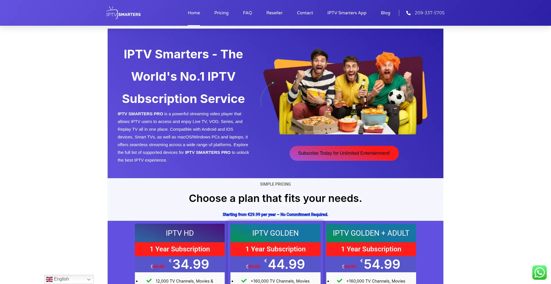 Website screenshot of Iptvsmarters.tech