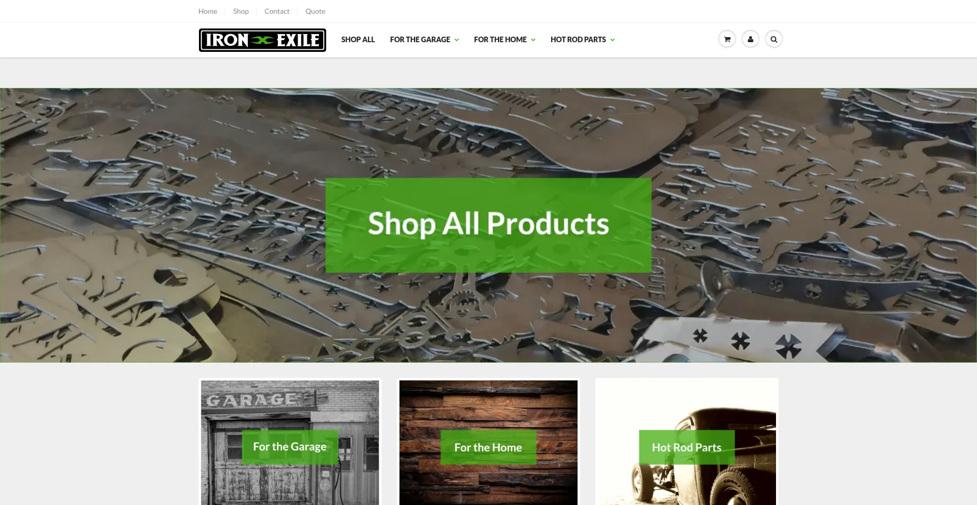 Website screenshot of Ironexile.com