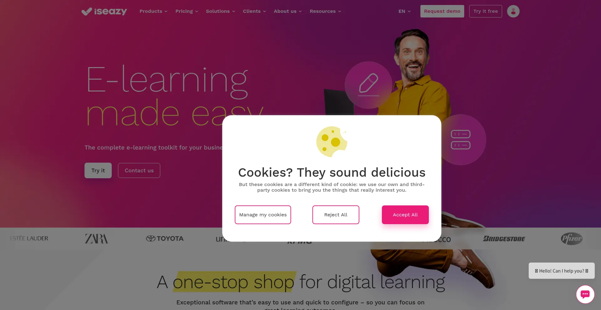 Website screenshot of Iseazy.com