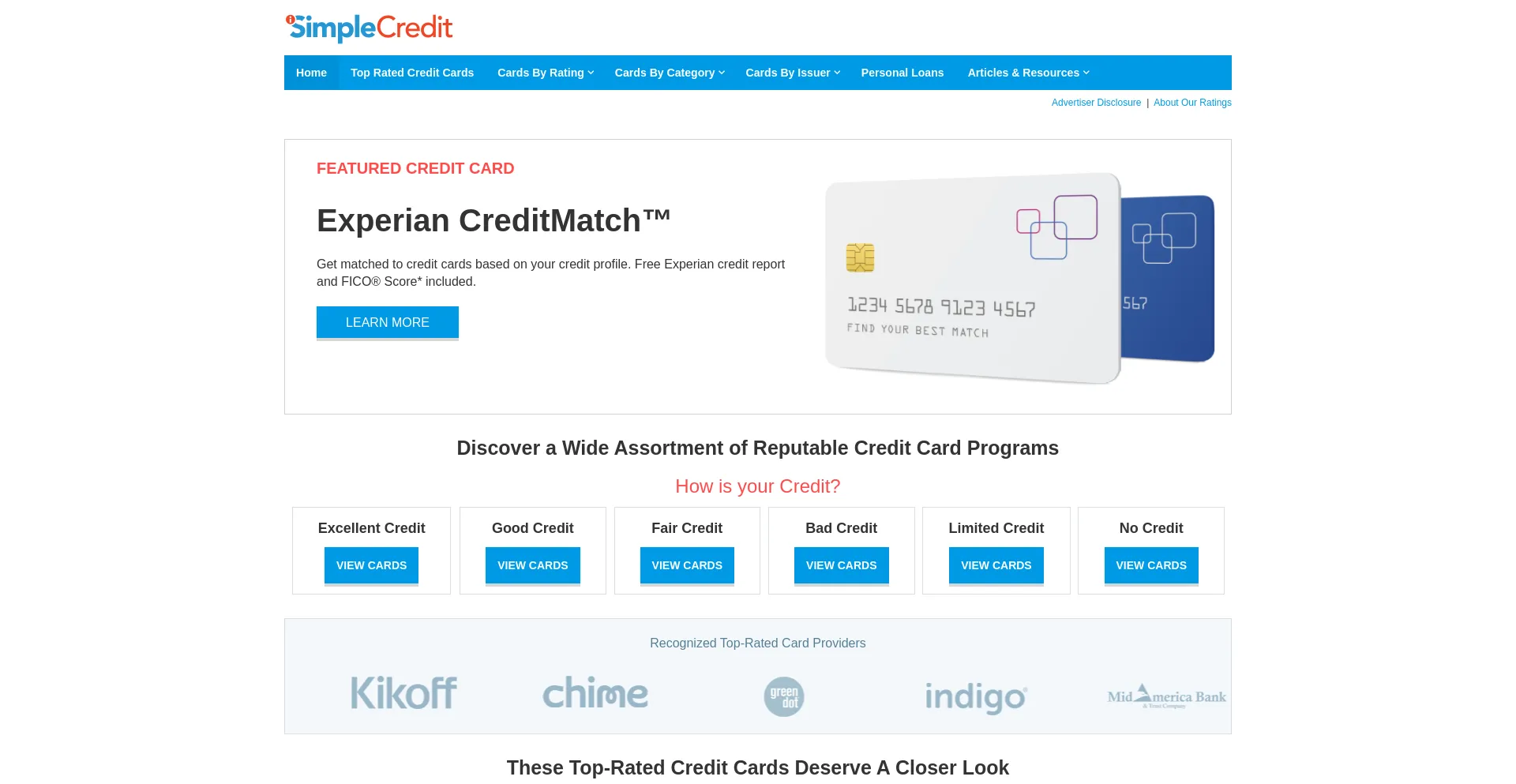 Website screenshot of Isimplecredit.com