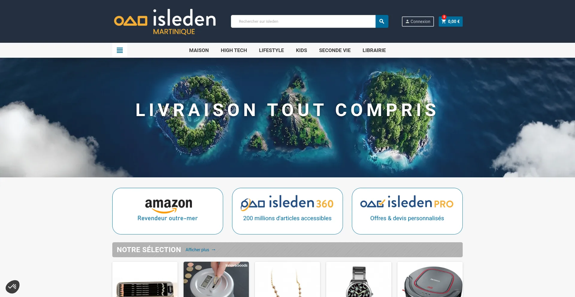 Website screenshot of Isleden.mq