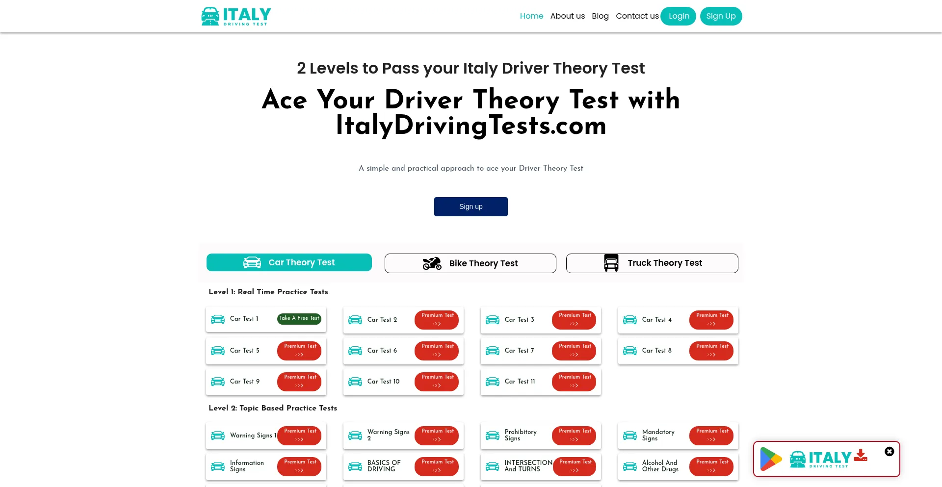 Italydrivingtests.com