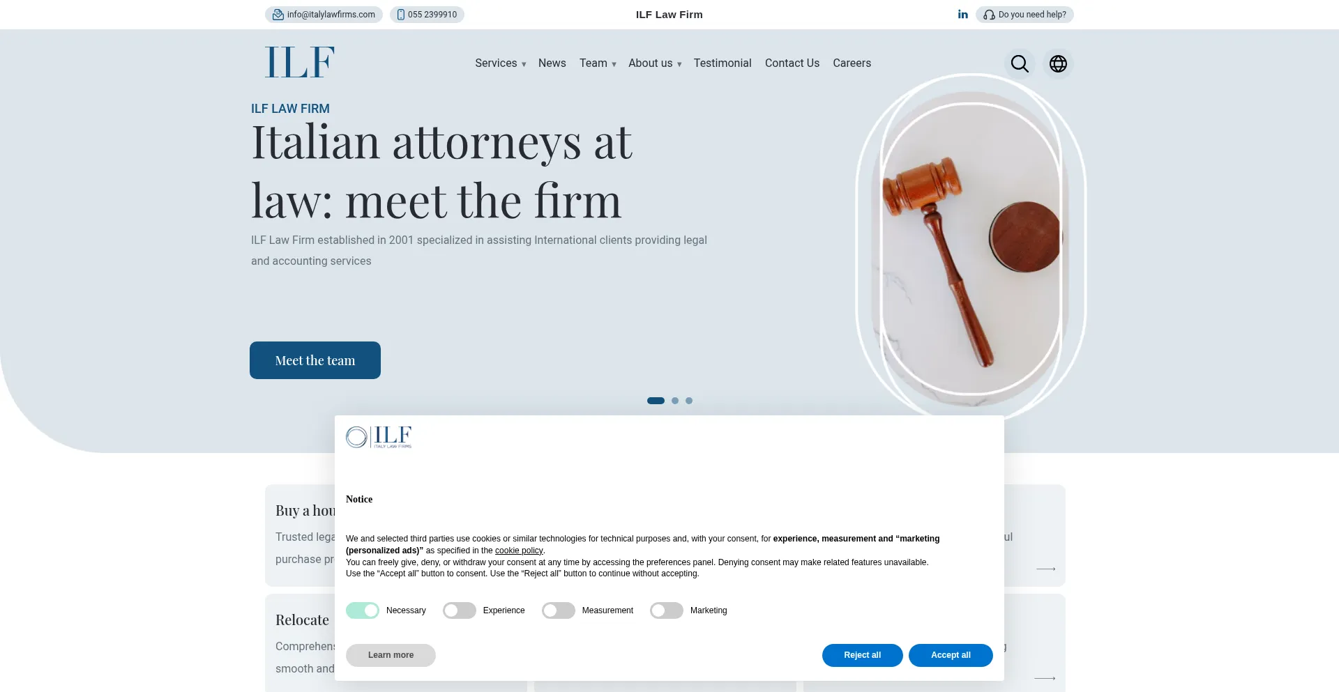 Italylawfirms.com Screenshot