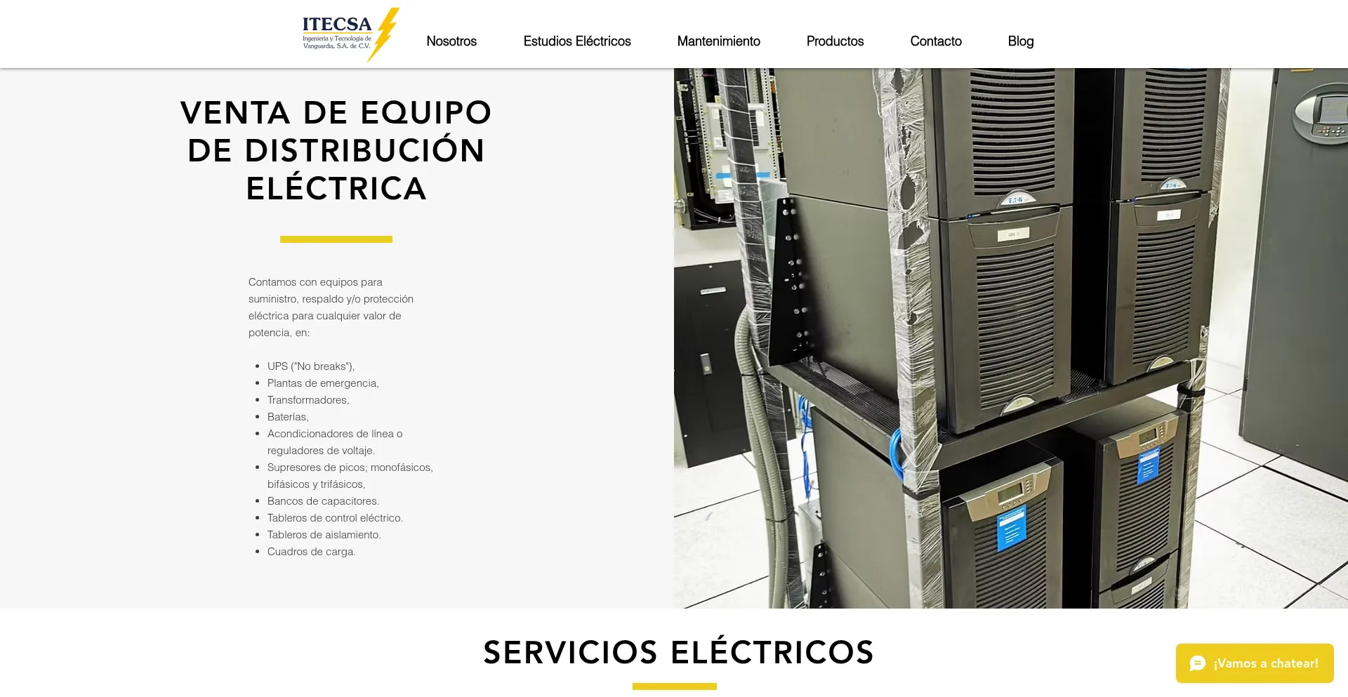 Website screenshot of Itecsa.net