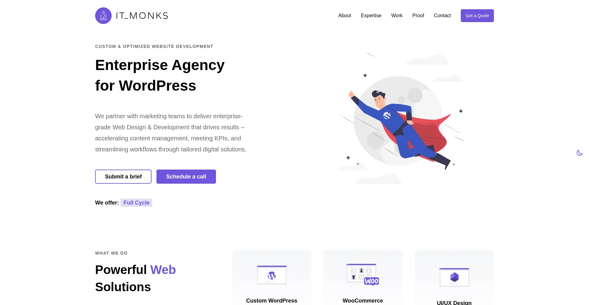 Website screenshot of Itmonks.com