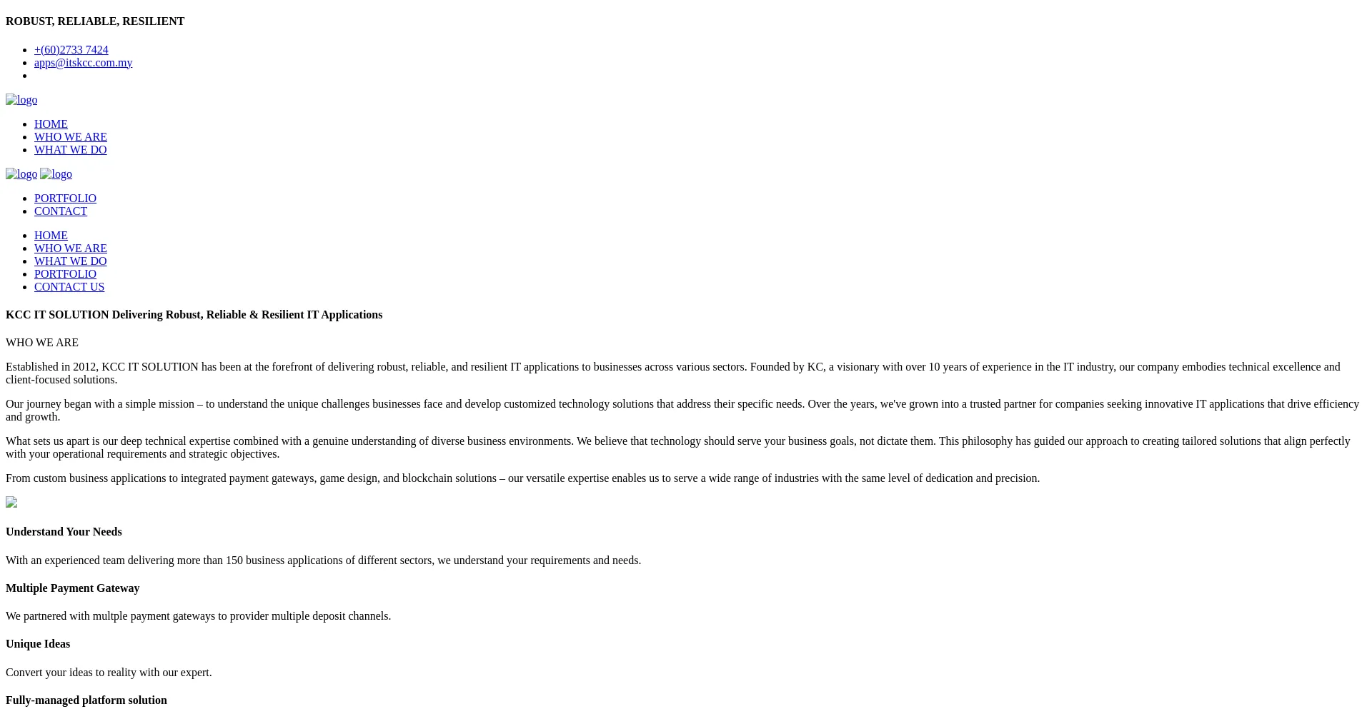 Website screenshot of Itskcc.com.my