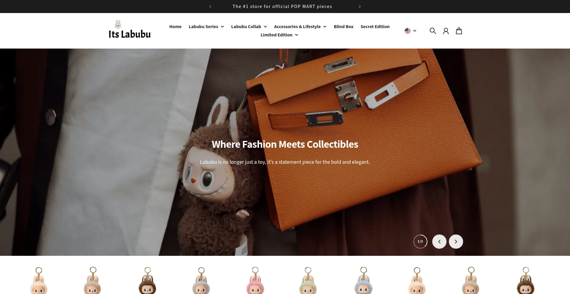 Website screenshot of Itslabubu.com