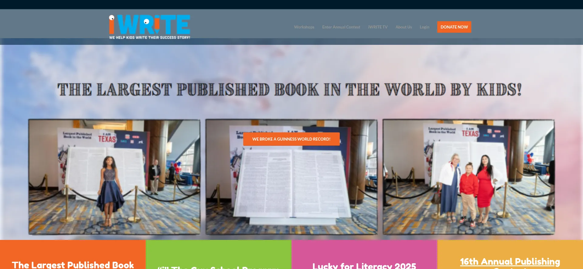 Website screenshot of Iwrite.org