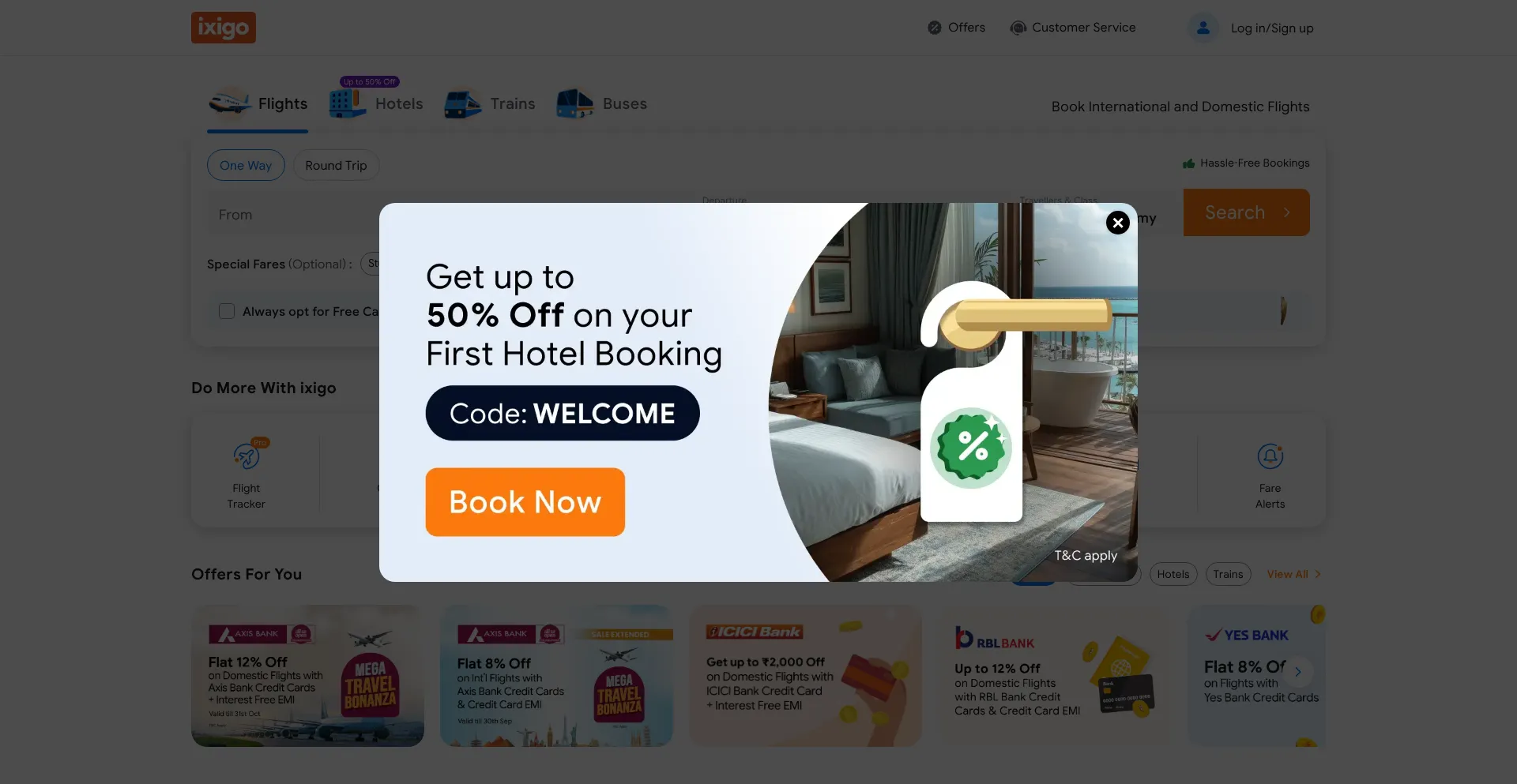Ixigo.com Screenshot