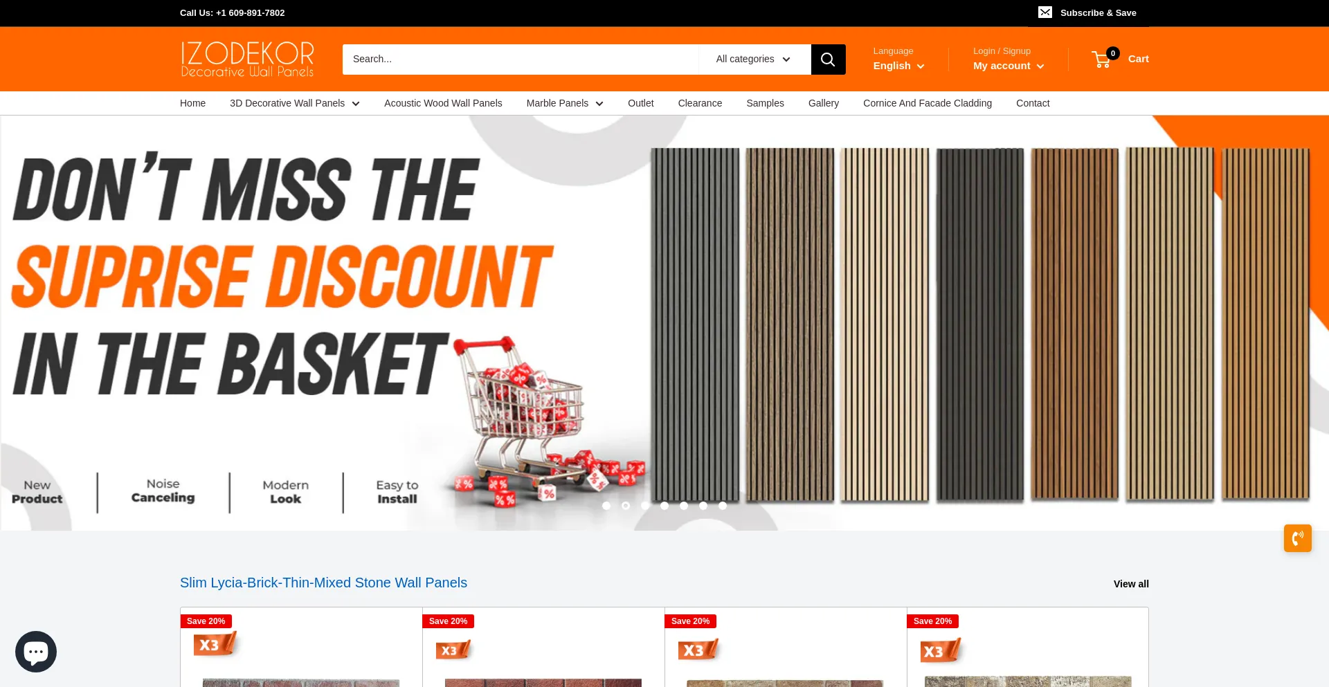 Website screenshot of Izodekor.com
