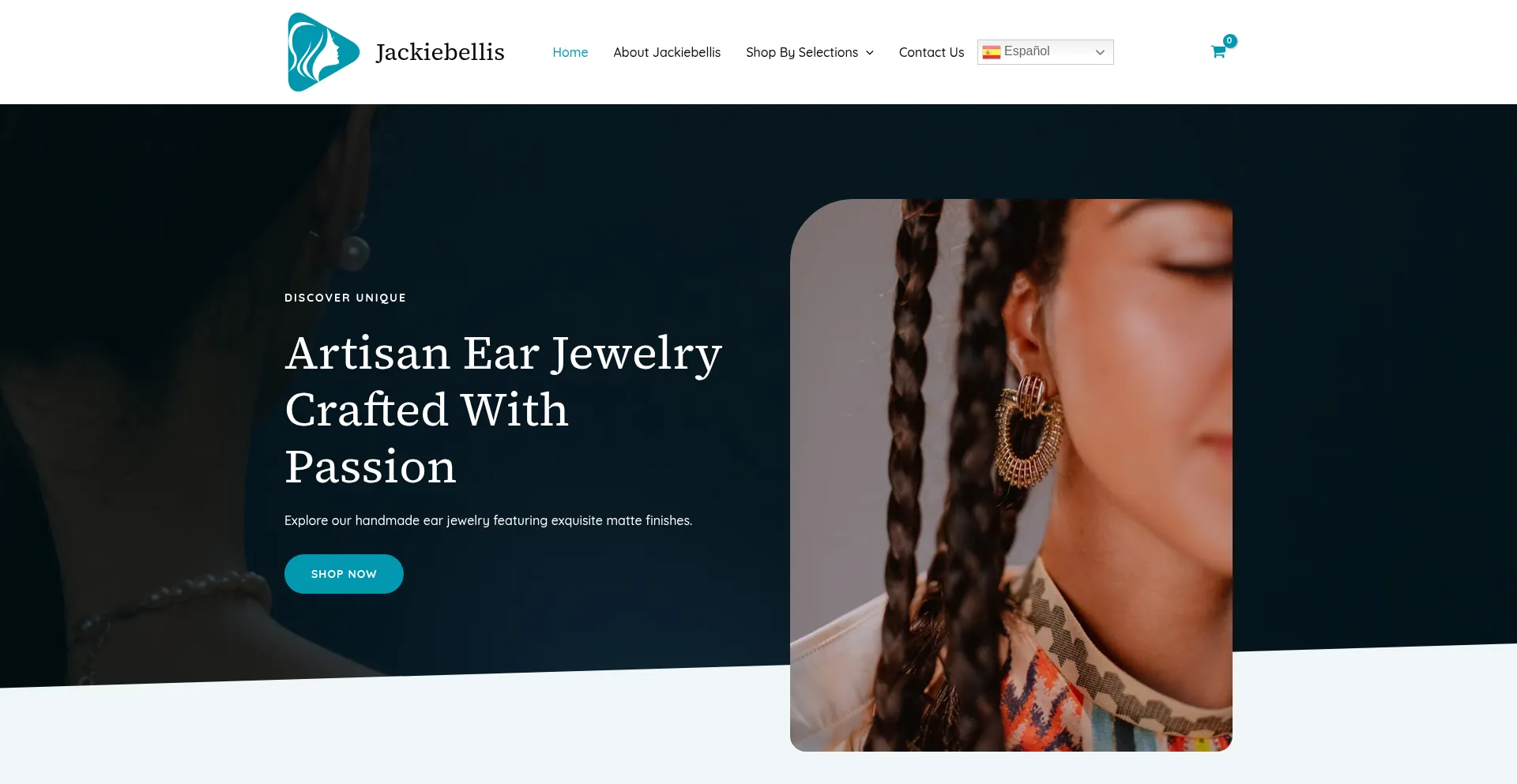 Website screenshot of Jackiebellis.com
