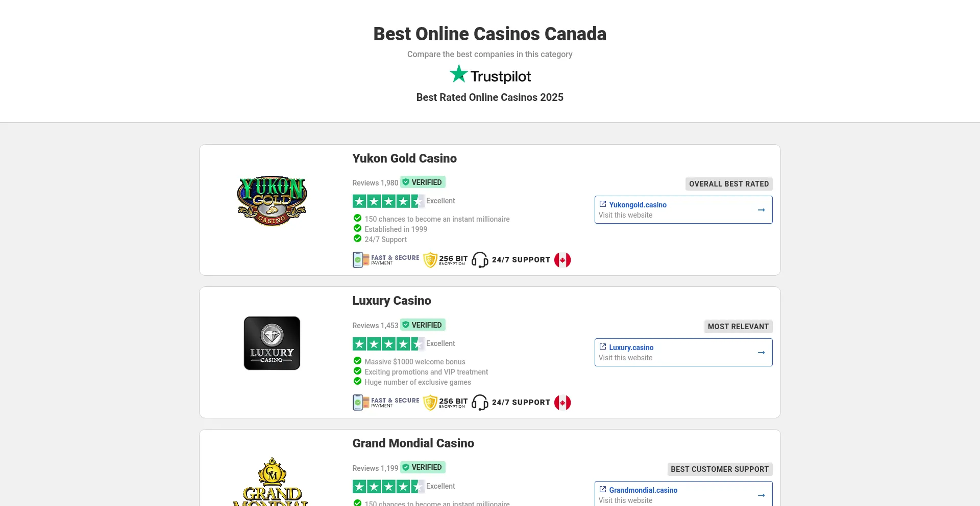 Website screenshot of Jackpotwinner.net