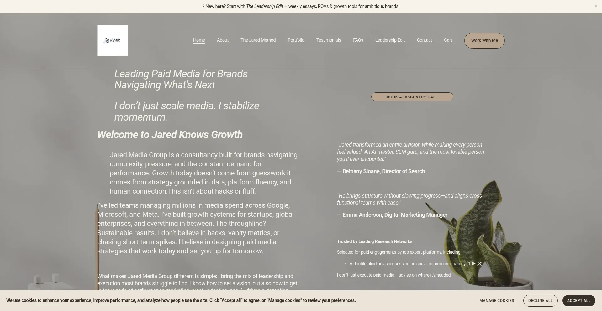 Jaredmediagroup.com Screenshot