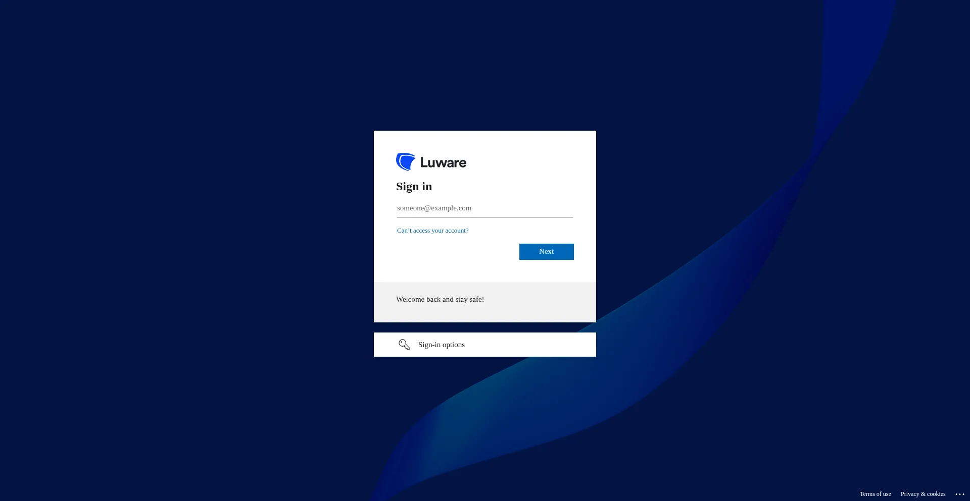 Website screenshot of Jarvis.luware.com