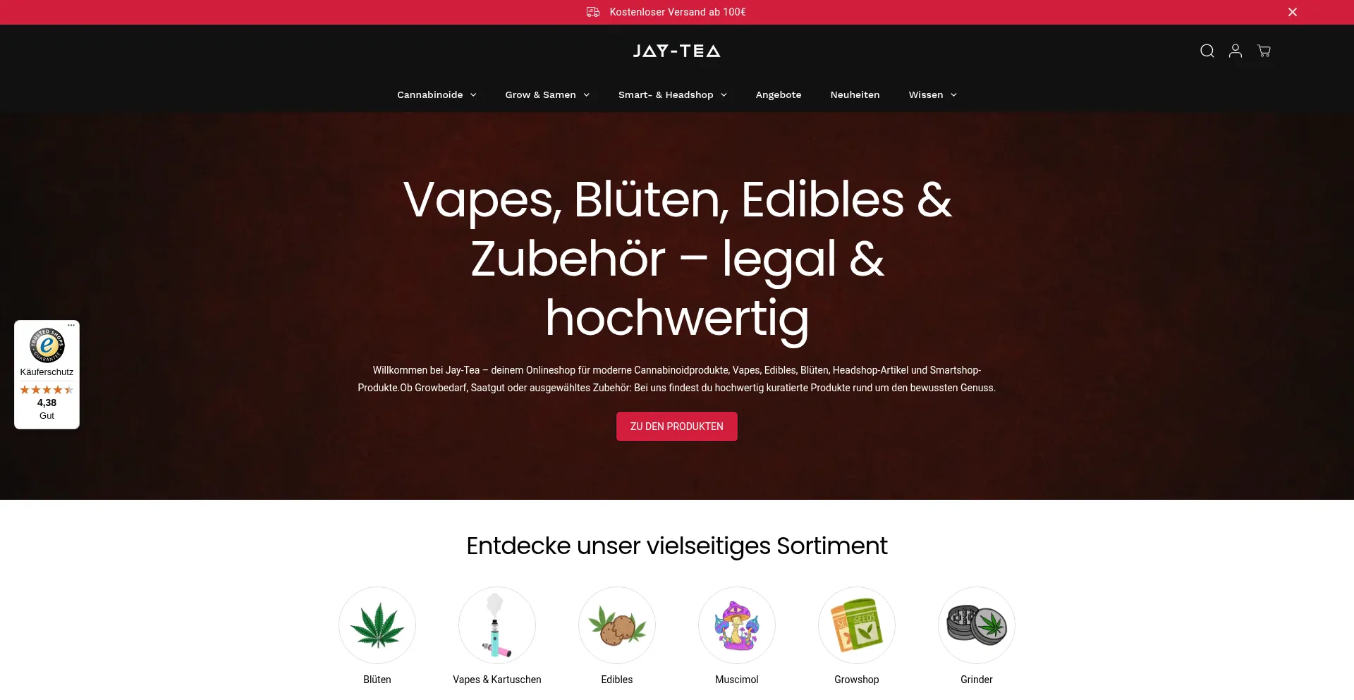 Jay-tea.de Screenshot