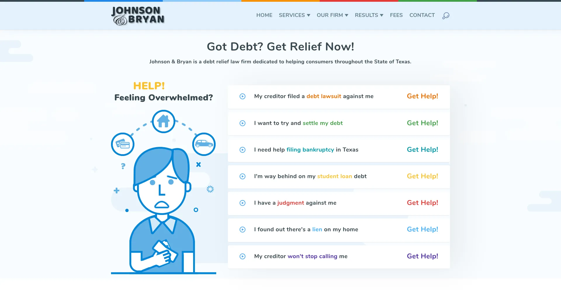 Website screenshot of Jblawtexas.com