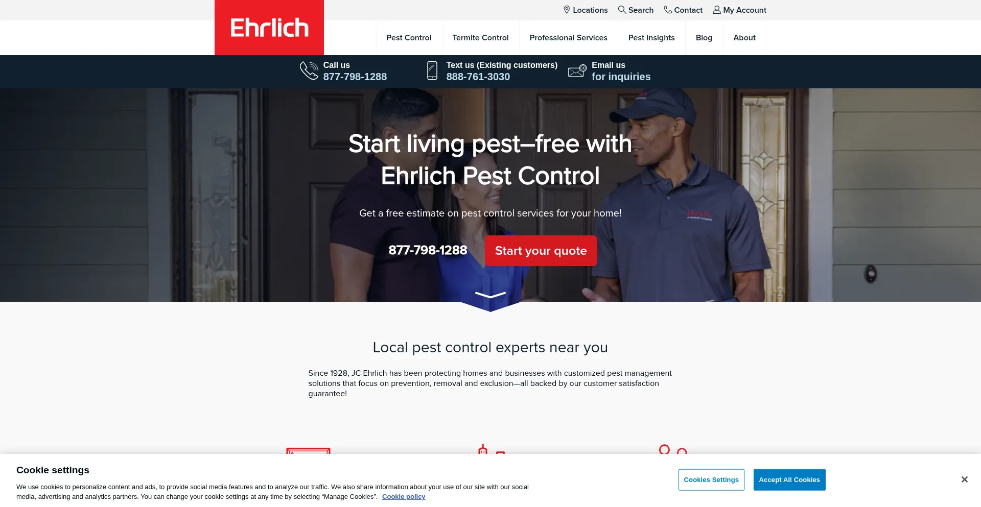 Website screenshot of Jcehrlich.com