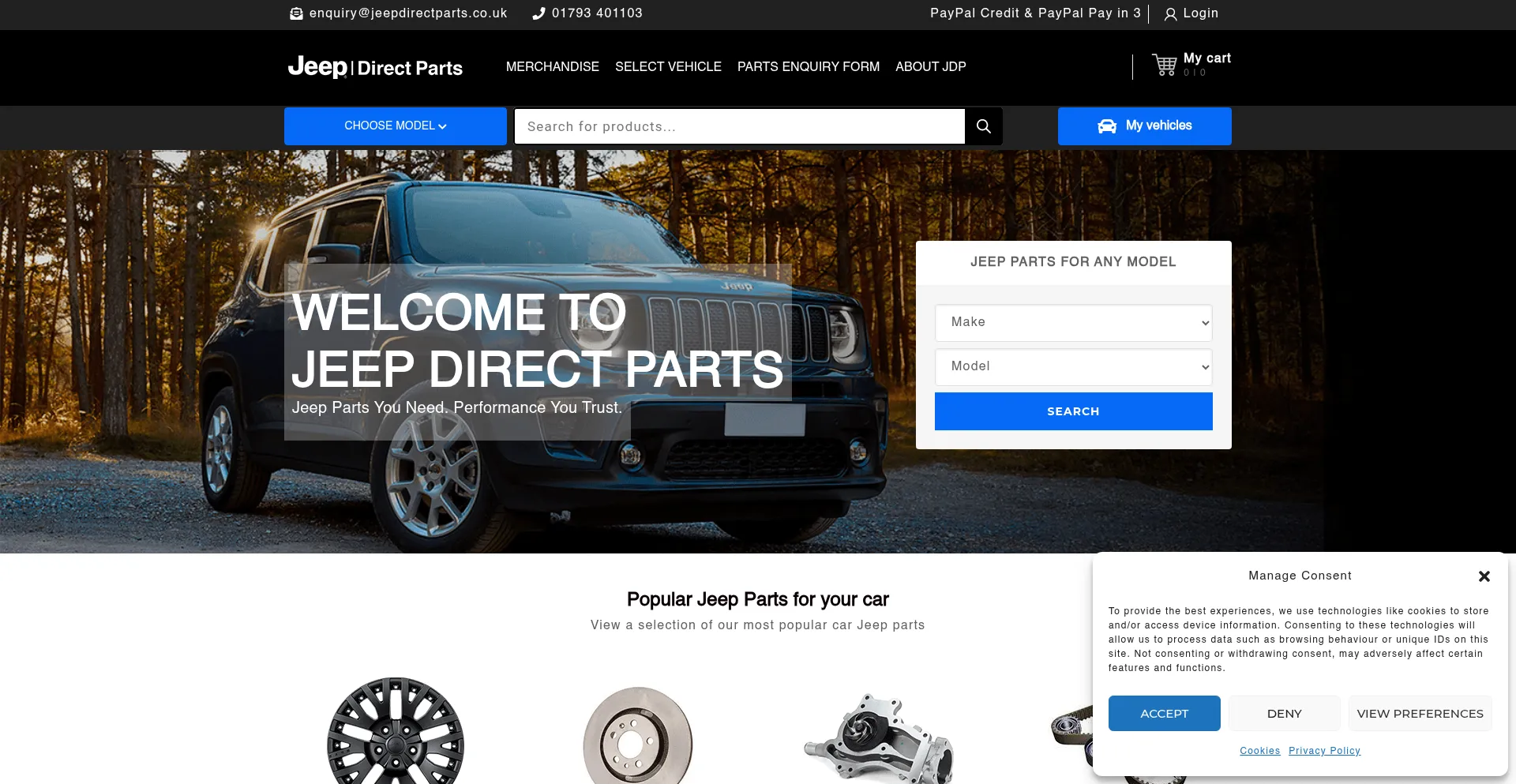 ¿És Seguro y Confiable Jeepdirectparts.co.uk?