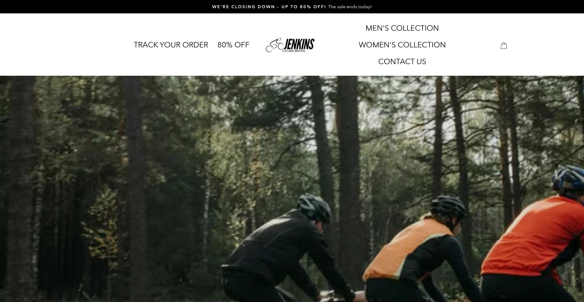 Website screenshot of Jenkinscycling.com