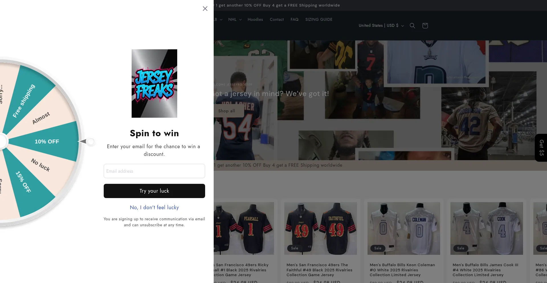 ¿És Seguro y Confiable Jerseysfreak.com?